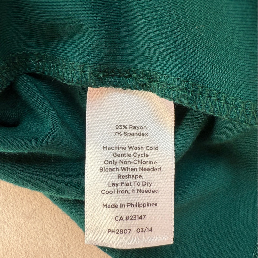 💚Talbots green blue teal v neck long sleeve shirt size small EUC - Picture 5 of 5